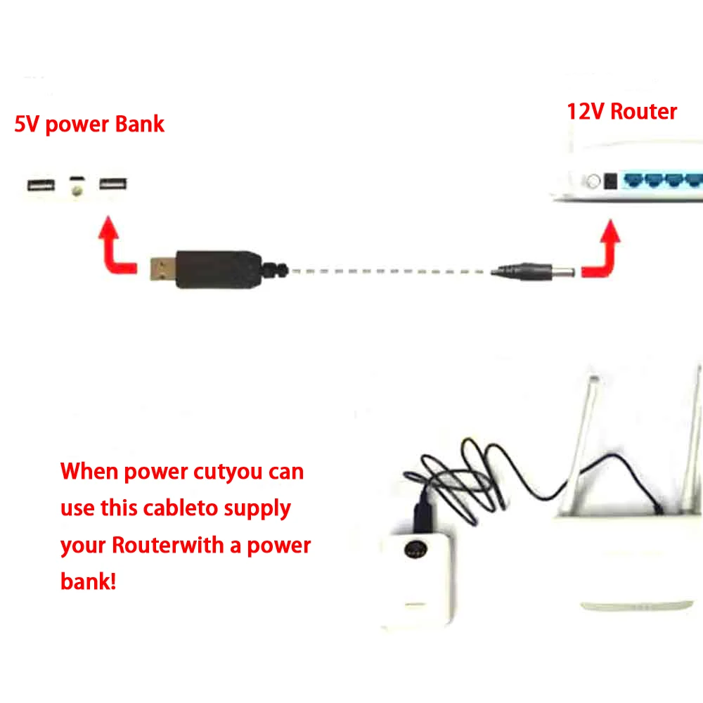 USB DC 5V 9V 12V Boost Module Converter Charger 2.1x5.5mm Male Connector