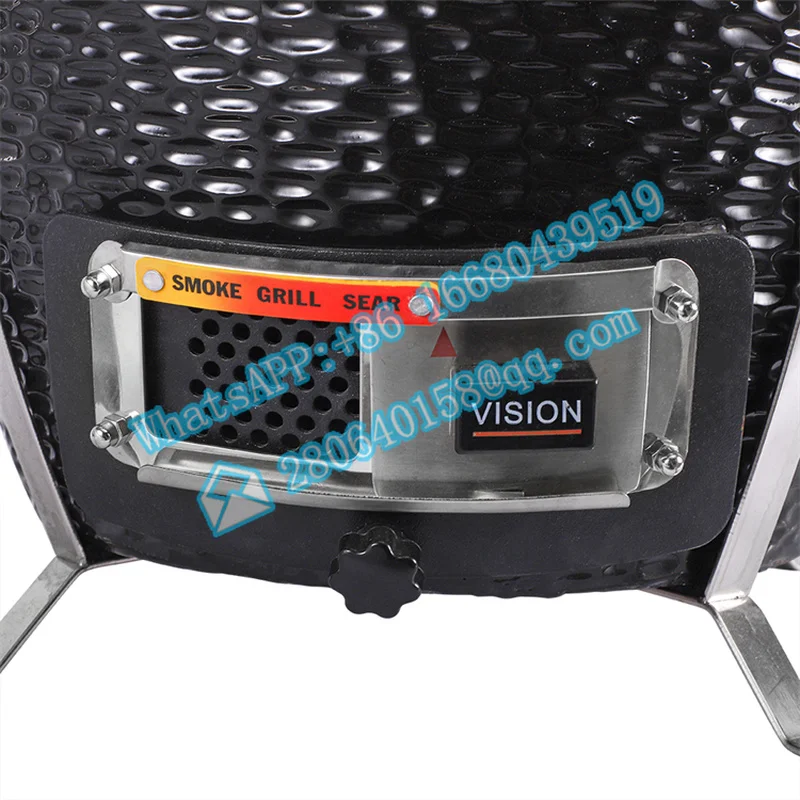 Kamado-Parrilla portátil de cerámica para cocinar al aire libre, asador de pollo, huevo verde, Horno de carbón, parrilla superior para interiores