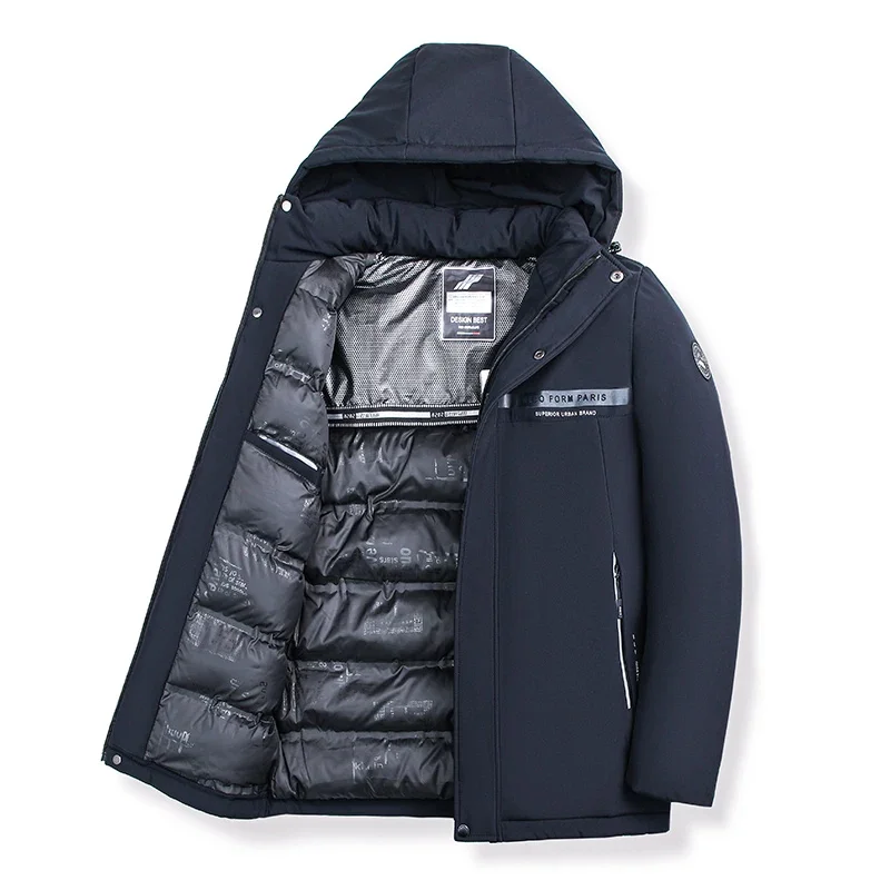 Long Parkas Men Winter Thick Warm Jacket Coat Plus Size Fashion Brand Casual Cargo Windproof Solid Color 2024