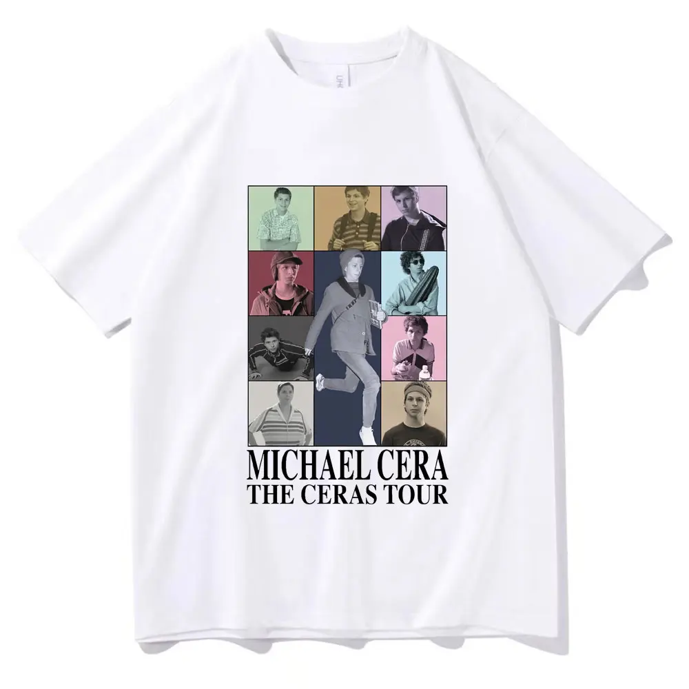 Michael Cera Fashion Tshirt The Ceras Tour Print Clothes T-shirt Oversized Unisex Summer Short Sleeve Casual T Shirts Streetwear