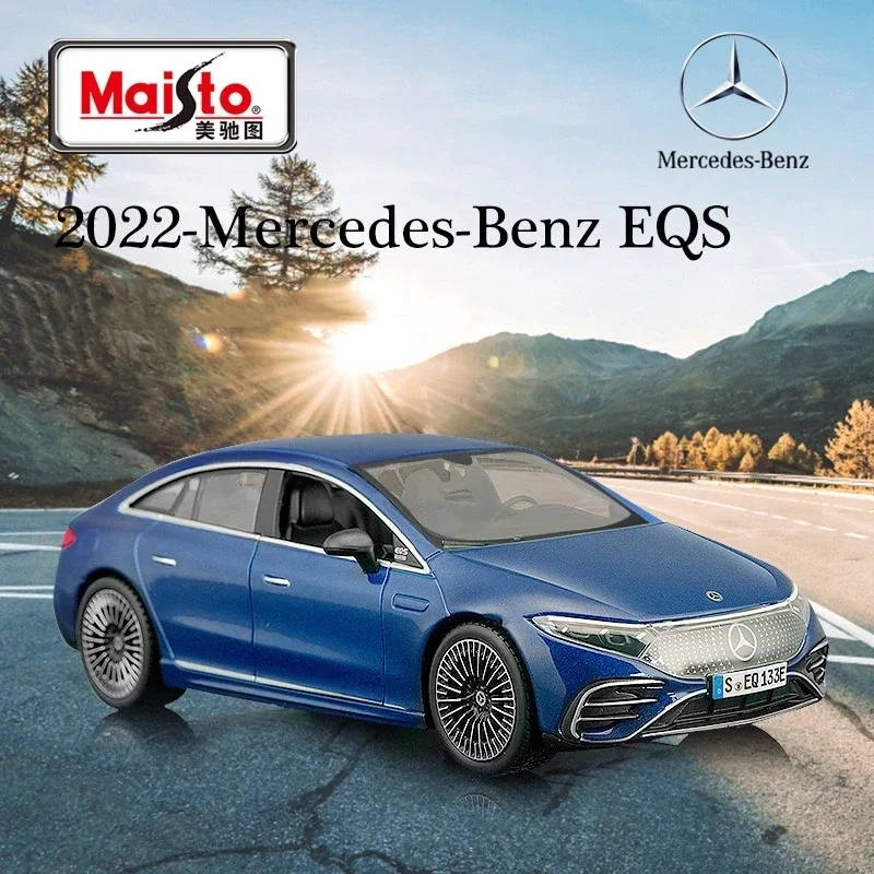 

Maisto 1:27 2022 Mercedes-Benz EQS New Energy Alloy Car Model Diecast Metal Toy Vehicles Car Model Simulation Toys Gifts Boys