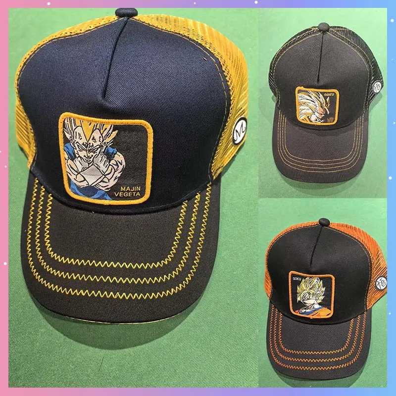 Gorra de béisbol Dragon Ball Anime Shenlong Goku Vegeta Tien Shinhan, gorra de malla informal de algodón para hombre y mujer, estilo Hip Hop, regalo