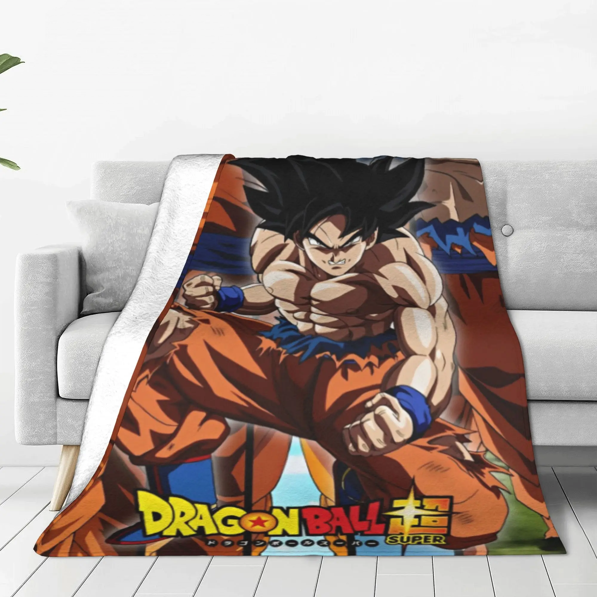 Dragon Ball Z Blanket Fleece Summer Air Conditioning DBZ Goku Multi-function Ultra-Soft Throw Blankets for Bed Outdoor Rug Piece