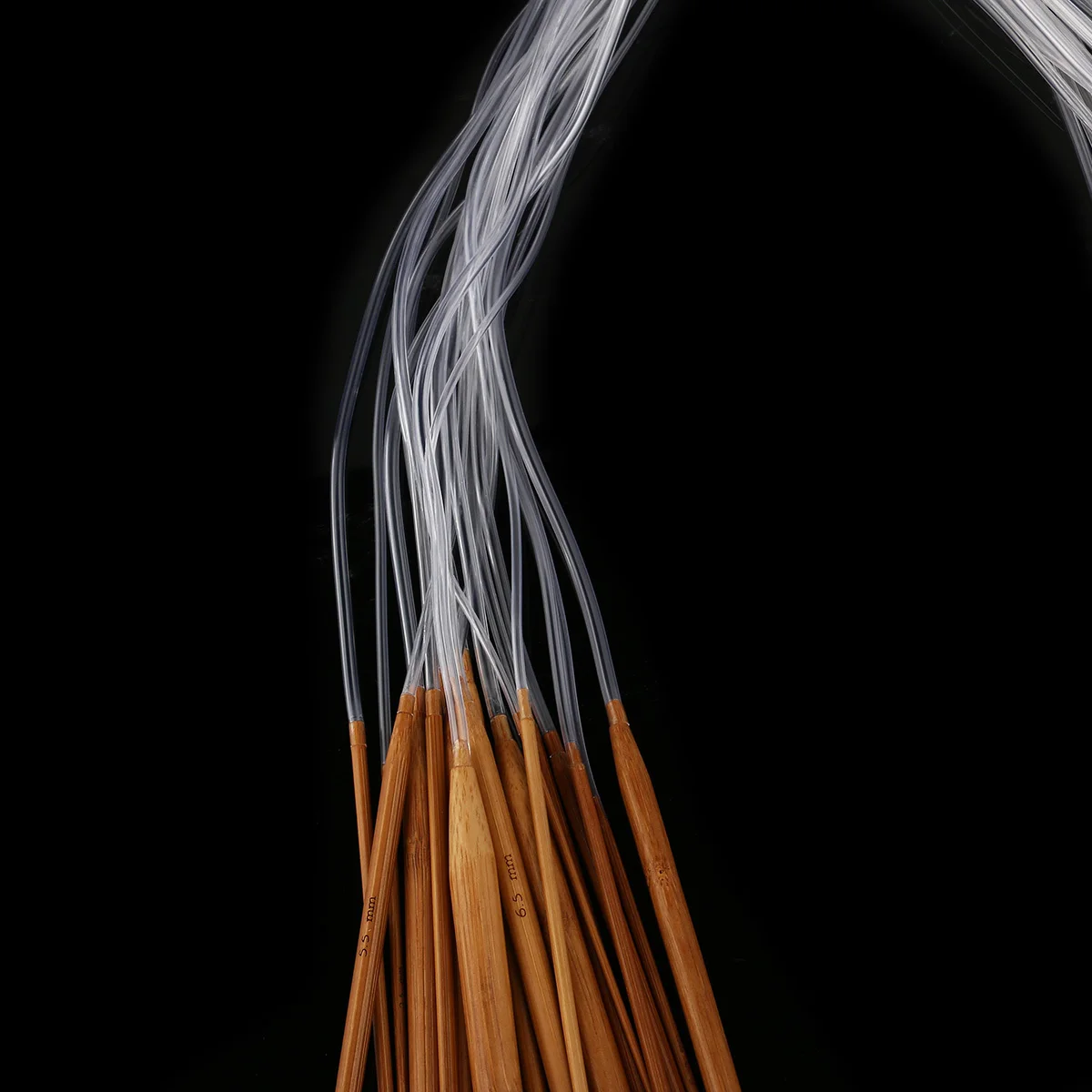 

Bamboo Knitting Needles Circular Set 2Mm-10Mm Carbonized Smooth For Crochet Knitting Needles Handicraft Sewing Tools