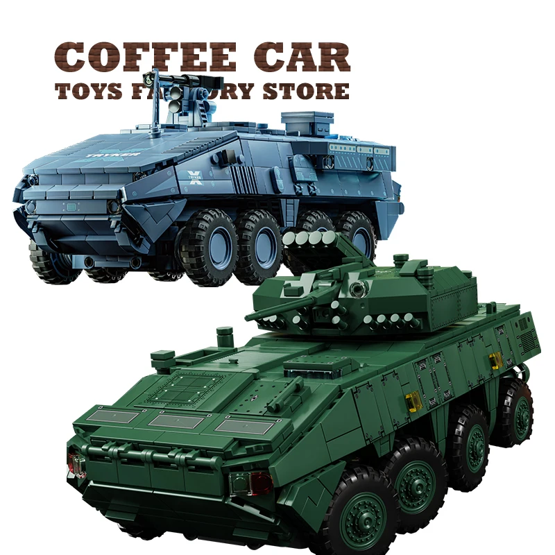 WW2 Main Tank T-14 Building Blocks Soldier Armored Cars 3D Model Military Panzer KF51 MOC Bricks Children Toys Adult Boys Gifts