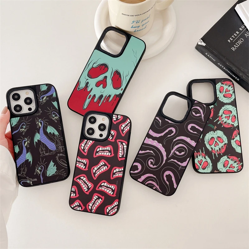 

Creative Quirky Painting Skull Mirror Surface Phone Case Cover for IPhone 14 13 12 11 15 Pro Max Case for IPhone 15 ProMax