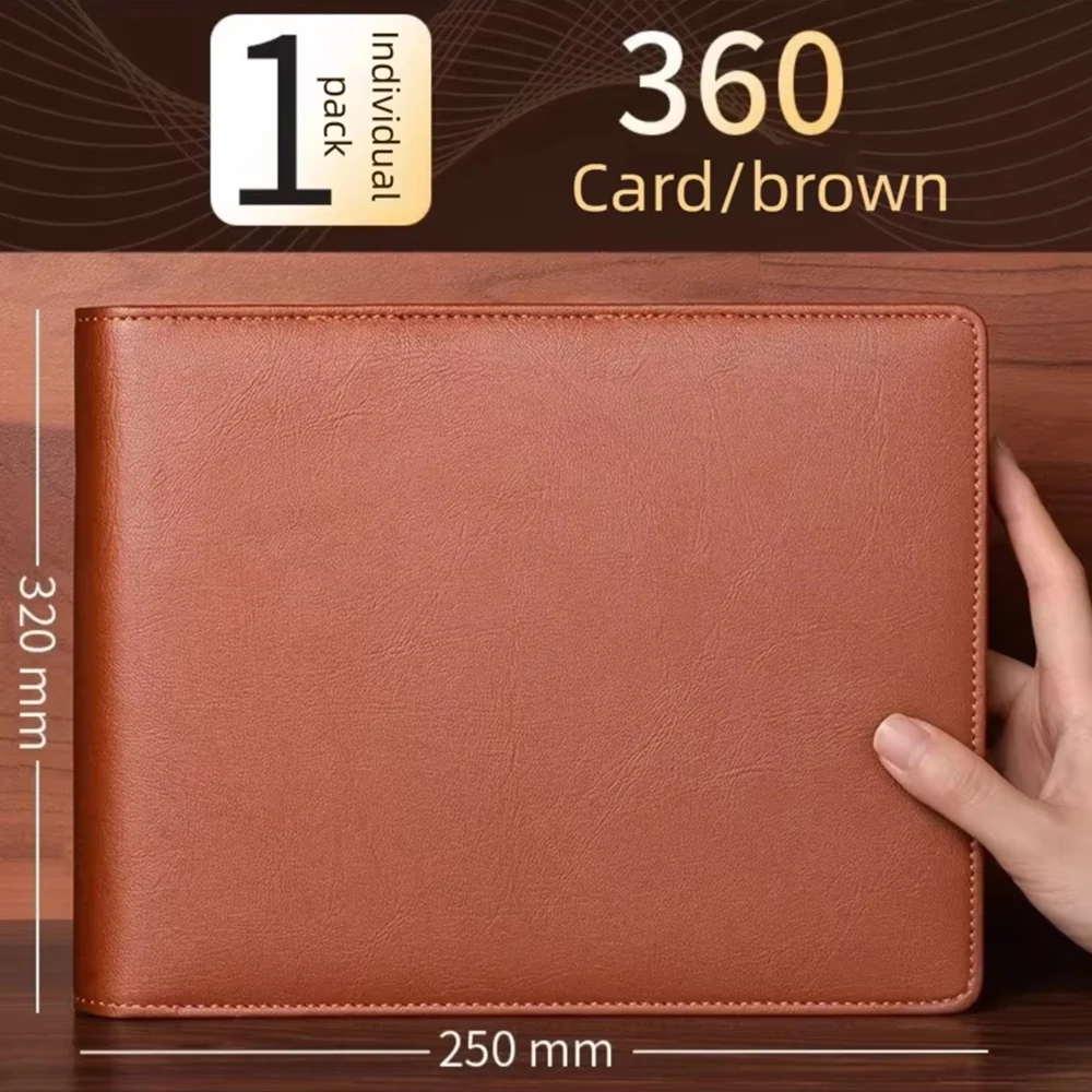 Fashion PU Leather Card Holder Card Binder Restaurant 360 Card Collector Business Card Book Card Stock Album K-pop Card Storage