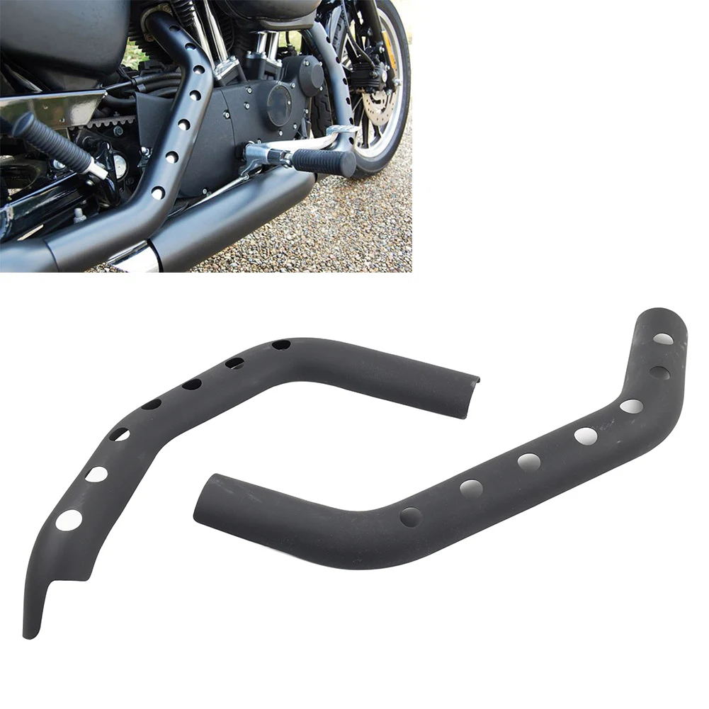 2pcs Motorcycle Exhaust Pipe Heat Shield Muffler Cover Guard Anti-scald Protector For Harley Davidson XL 883 1200 2014 2015