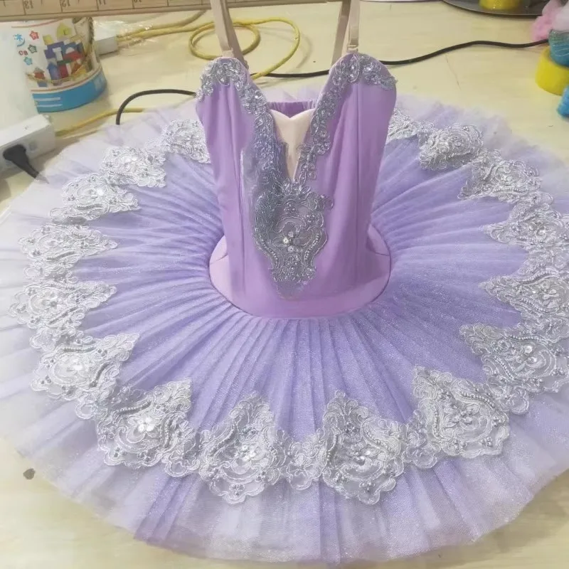 Vestidos de balé para meninas, fantasia profissional de performance tutu de balé infantil para meninas, saia de véu inchado, traje de palco