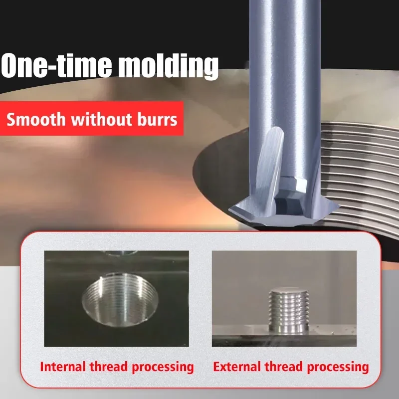 1PC Single Thread Metric Aluminum Inner And Outer CNC Machining Center Milling Cutter