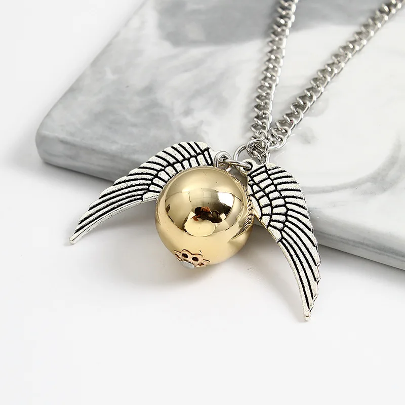 necklace Stainless Steel Chain 2025 Fashion Necklace Retro Style Crystal Angel Wing Charm Golden Doraemon Men\'s