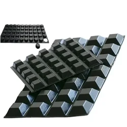 Self-adhesive Rubber Feet Furniture Pads Round/Square Protectors Shock Absorber Feet Pad Vibration Absorption Rubber Anti-shock