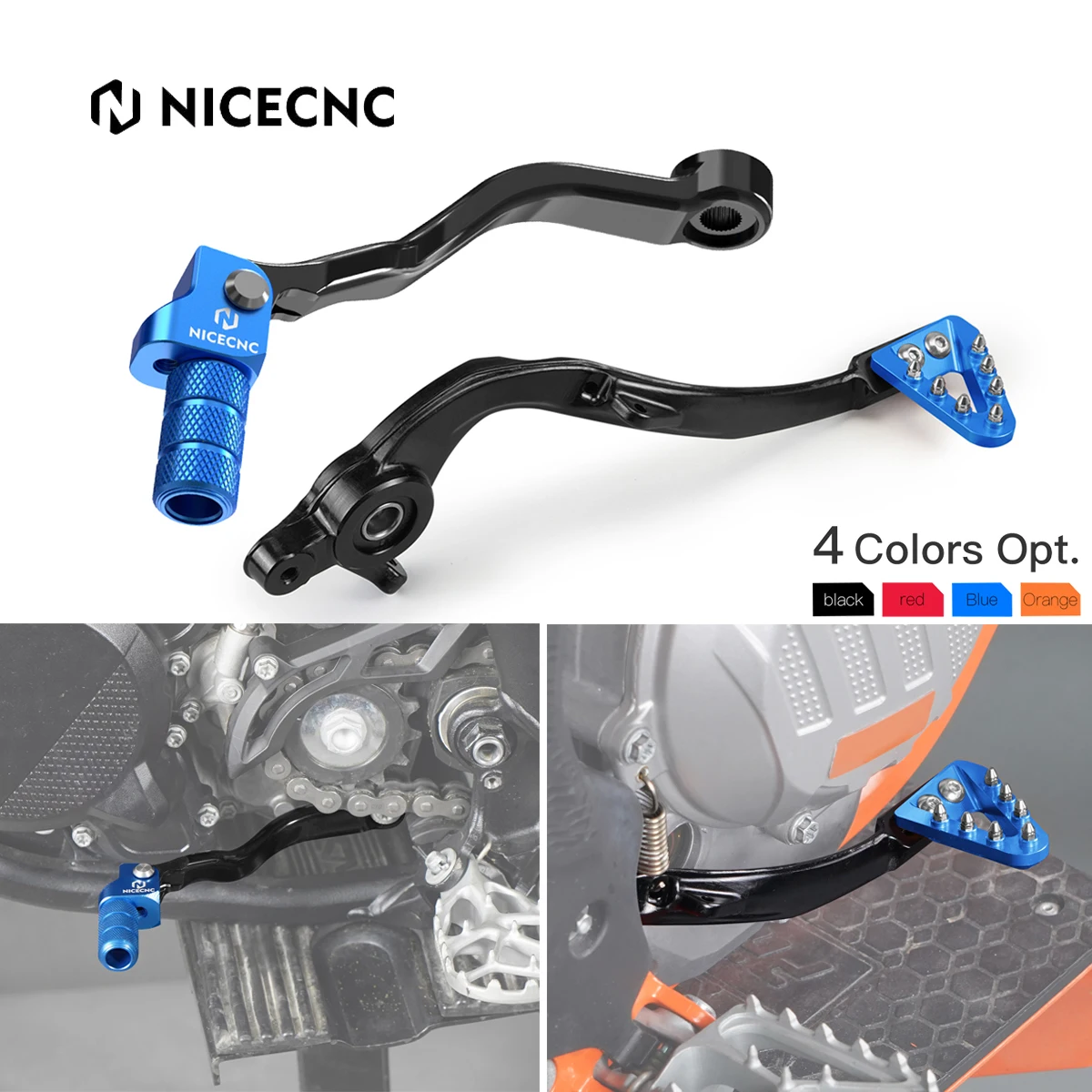 NiceCNC For Husqvarna 2024 TE 300 TE 250 TE150 Forged Brake Pedal Lever & Shift Lever TX TC 125 250 300 2023-2024 TX 300 TC 250