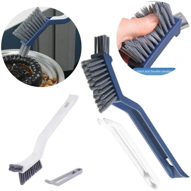 Bathroom three in one small clip hair clip window cleaning brush plastic bathroom cleaning hard bristle crevice floor brush