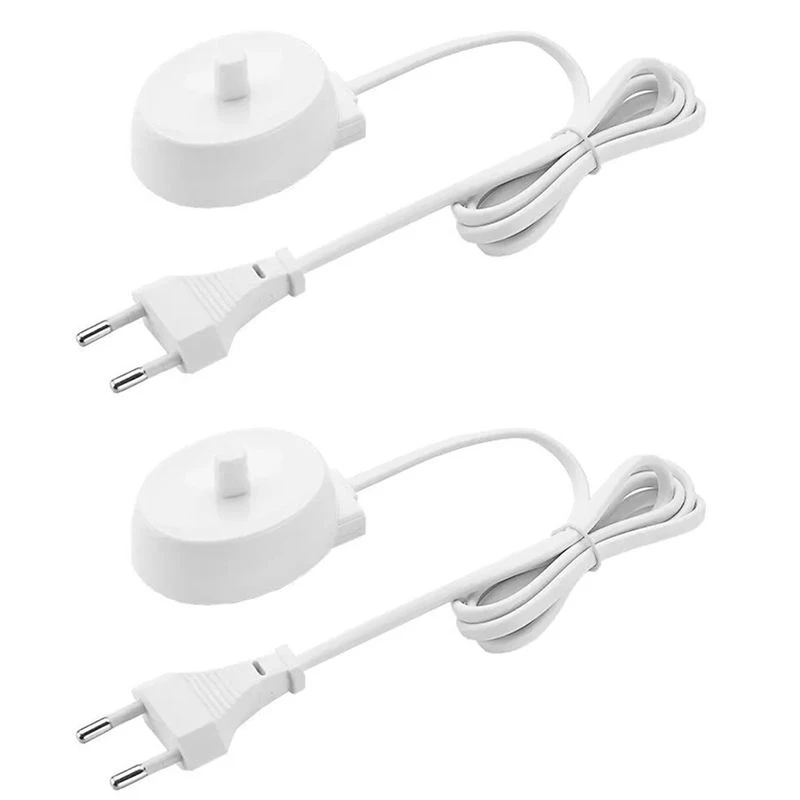 オーラルb、ブラウン用、互換性のある歯ブラシ交換用充電器、2個入り、誘導式電源