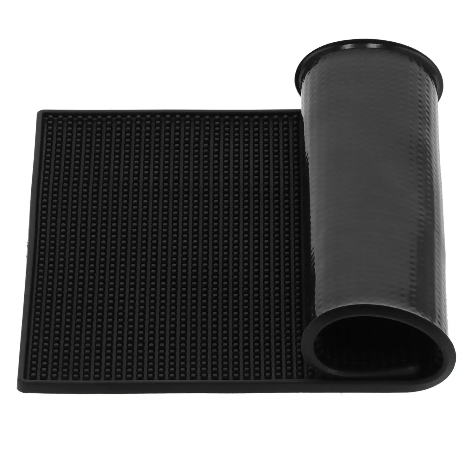 Durable Bar Mat with Rivet Design - Multifunctional Thick Coffee Maker Mat for kitchen , for living Room & for barber Shop