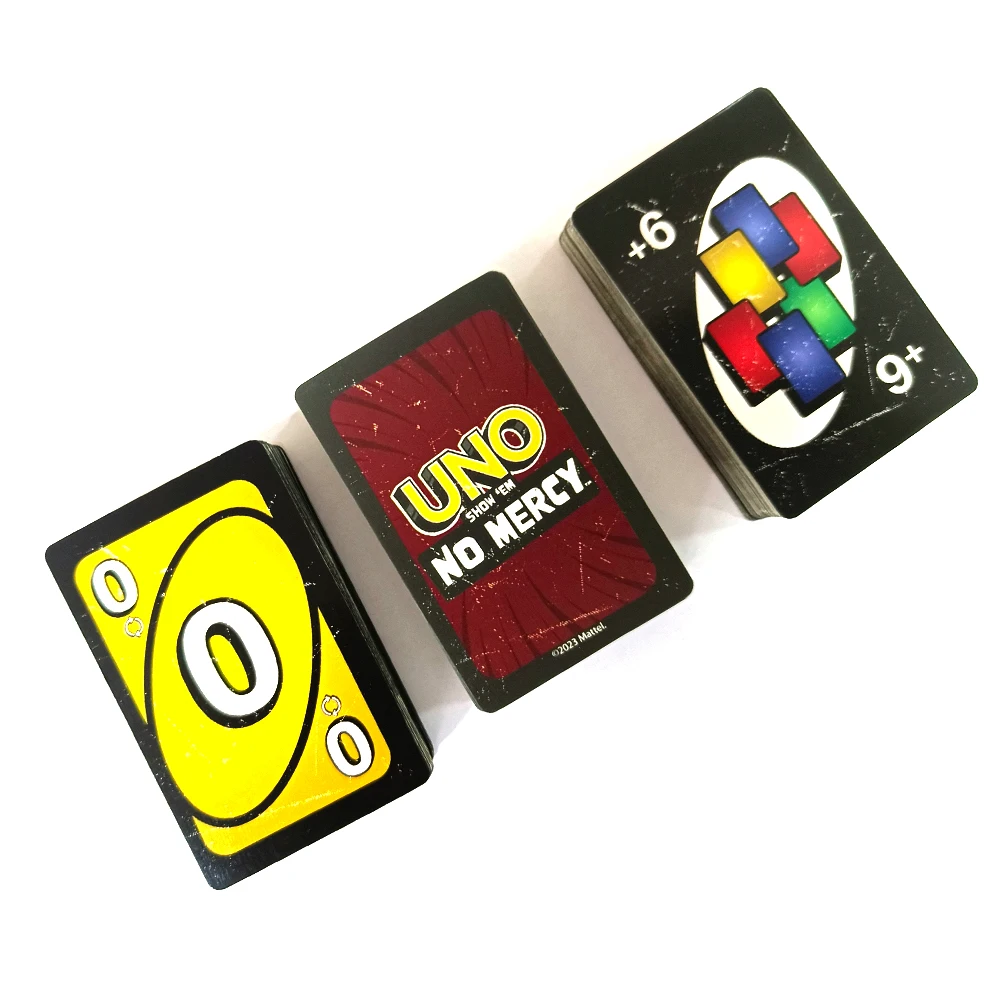 UNO FLIP! new UNO No mercy Mattel UNO Card Game Family Funny Entertainment Board Game Fun Poker Playing Kid Birthday Toy Gift