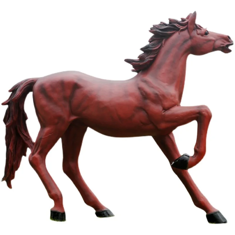 

Simulated horse sculpture ornament FRP running horse animal outdoor garden landscape ranch lawn decoration sketch