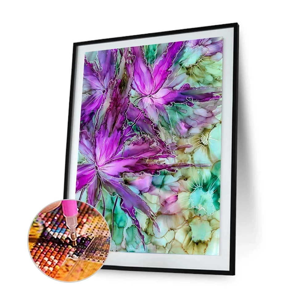 5D DIY Diamond Drawing Abstract Series Full Square Round Drill Art Flower And cloud Picture Of Rhinestone Mosac Kit Home Decor