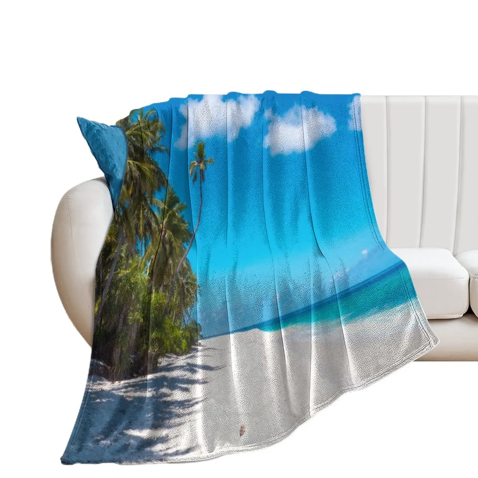 Maldives dreamy beach Throw Blanket Thermals For Travel For Baby Weighted Loose Blankets