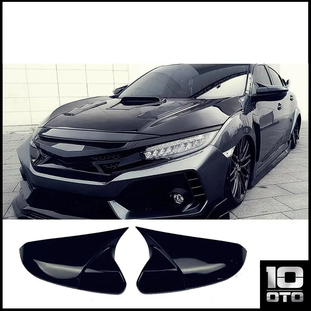 Зеркальный чехол для Honda Civic FC5 2016 2017 2018 2019 2020 аксессуар яркий черный чехол Бэтмен чехол автомобильный чехол Зеркальный чехол для Honda Civic FC5 2016 2017 2018 2019 2020 аксессуар яркий черный чехол Бэтмен чехол автомобильный чехол