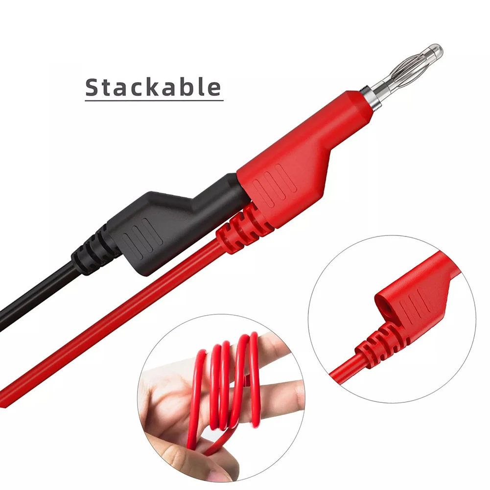 30 Pcs Multimeter Test Leads 4mm Banana Connector Cable Set With Crocodile Clips Probes For Electrical Testing Measurement Tool
