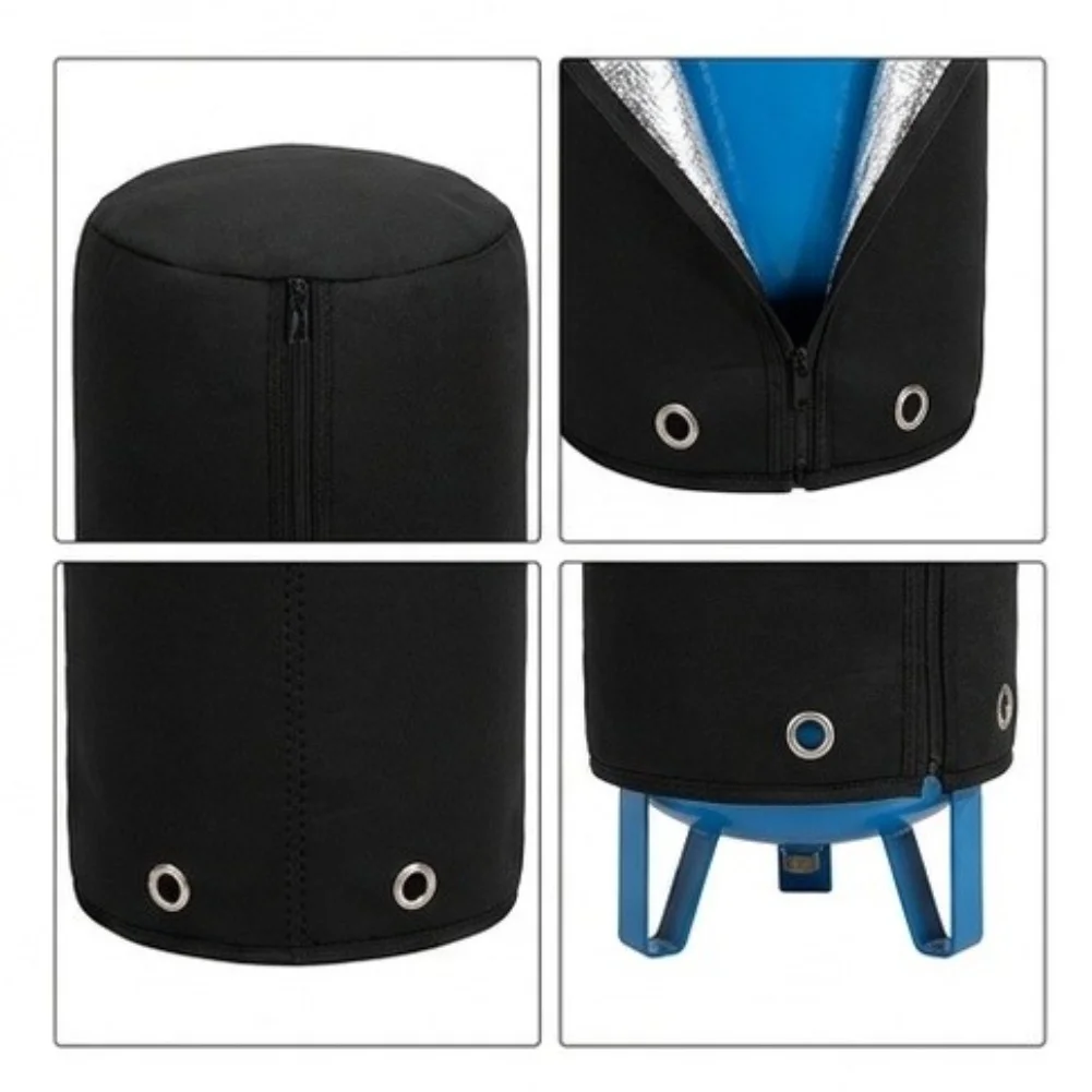 Outdoor Protective Round Tank Cover Using 600D Fabric Construction with Reflective Inner and Heavy-Duty Bottom Grommets