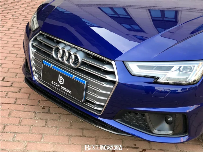 Fit for   19 new Audi S4 carbon fiber fog lampshade A4 sport version dry carbon front bumper air vent fog lamp frame