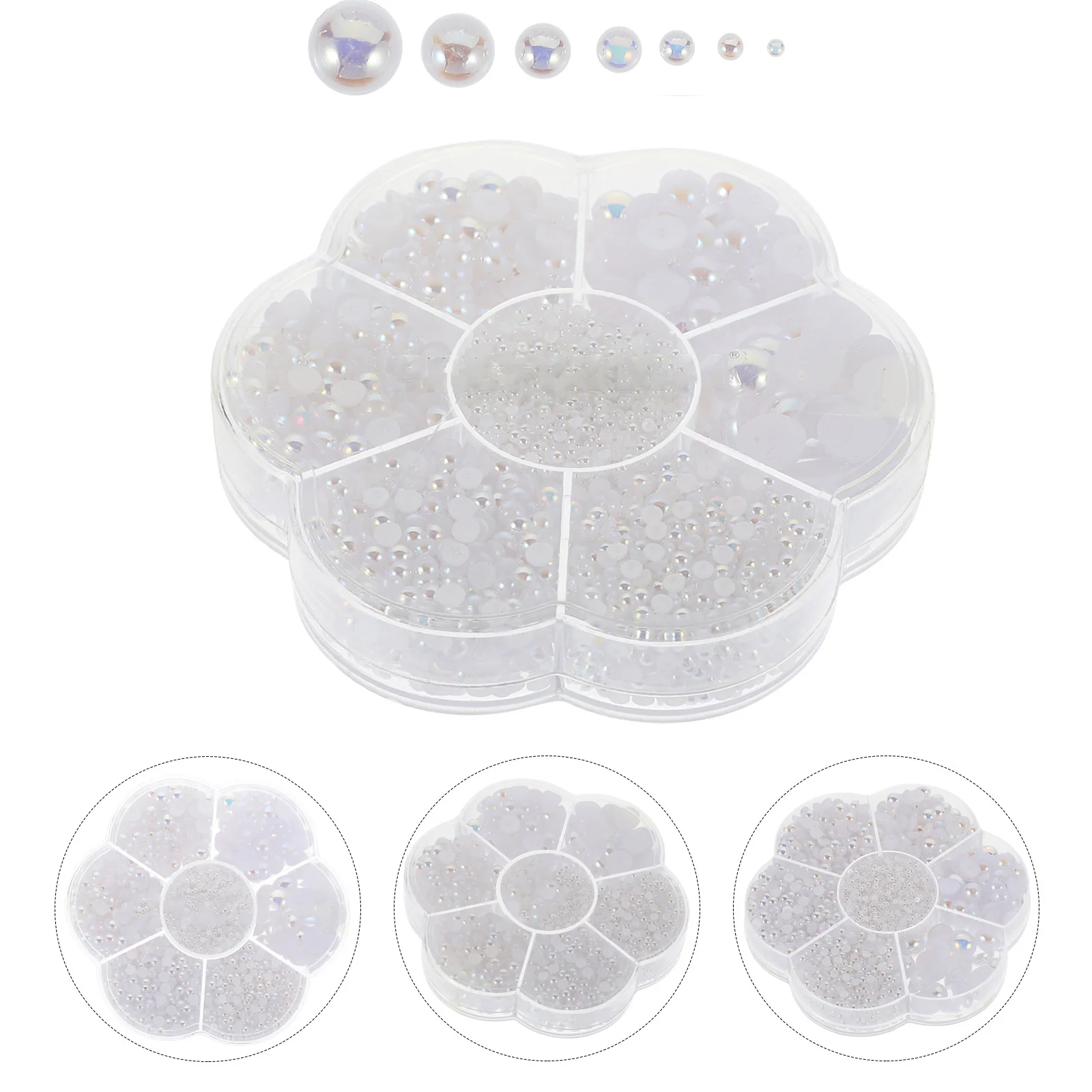 

1 Box Of Half Round Imitation Flatback Pearls For Diy Manicures Nail Art Crafts Beads Diy Pearl Charms Flatback Decoration Nail