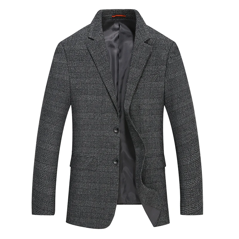 8XL 7XL 6XL 2023 New Fall Winter High End Luxury Brand Wool Blazer Men Woolen Warm Loose Mens Suits Business Male Blazers Jacket