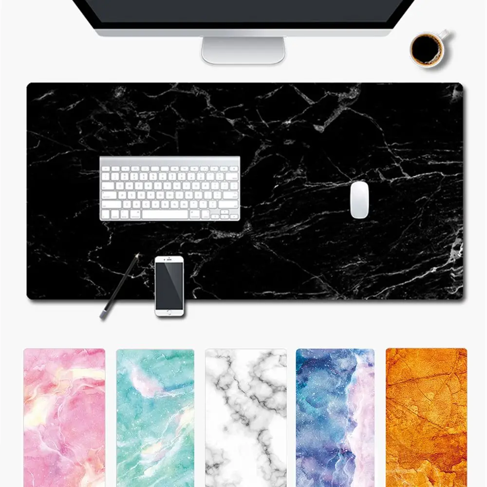

Modern Large Rubber Table Marble Grain Keyboard Mouse Pad Laptop Cushion Computer Desk Mat