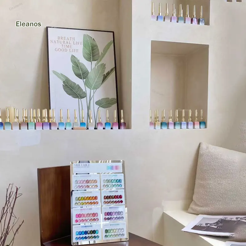 Eleanos 60 couleurs cristal gemme Gel magnétique ensemble avec affichage Salon de manucure 2025 offre spéciale Kit d'art des ongles Non toxique UV oeil de chat Gel pour ongles