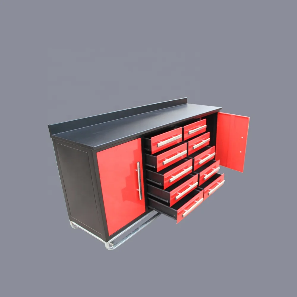 SUIHE Heavy Duty Stainless Steel Workbench Tool Chest With Drawer Tool Cabinet And Work Bench