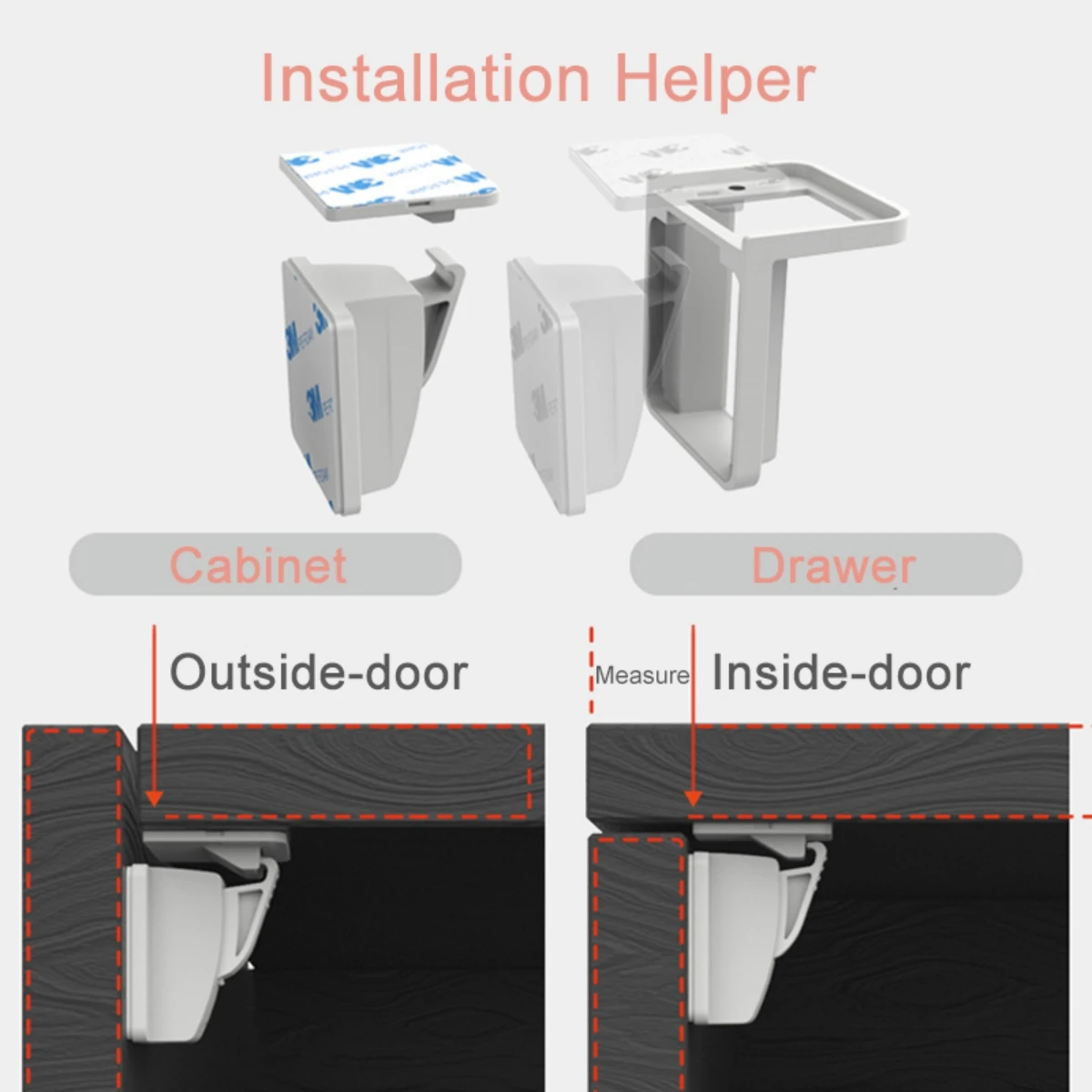 Magnetic Child Lock Children Protection Baby Safety White Plastic Lock Drawer Latch Cabinet Door Lock Limiter kids Security Lock