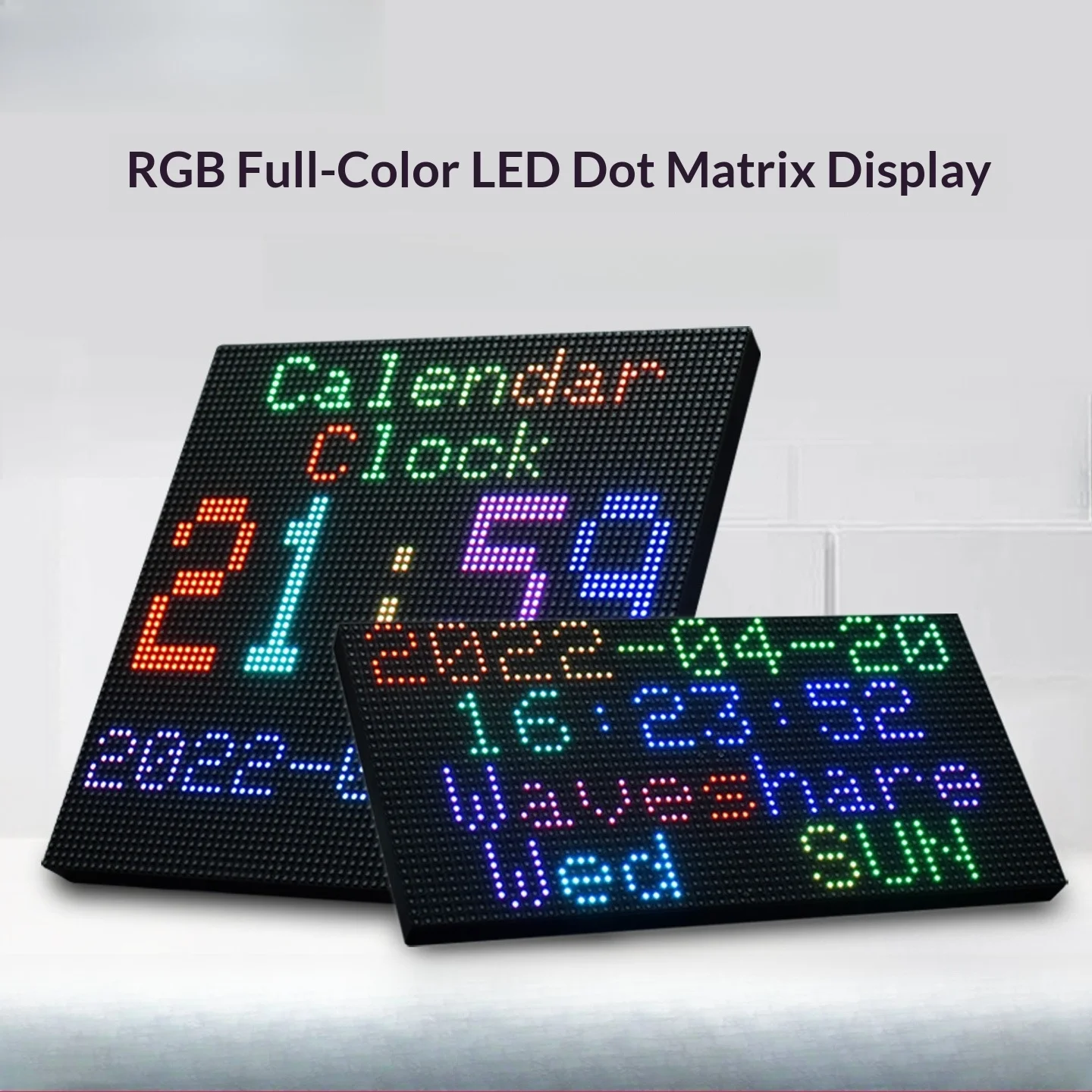 Panneau matriciel LED RVB couleur, interface HUB75, luminosité réglable, affichage DIY en cascade, options P2/P2.5/P3/P4/P5