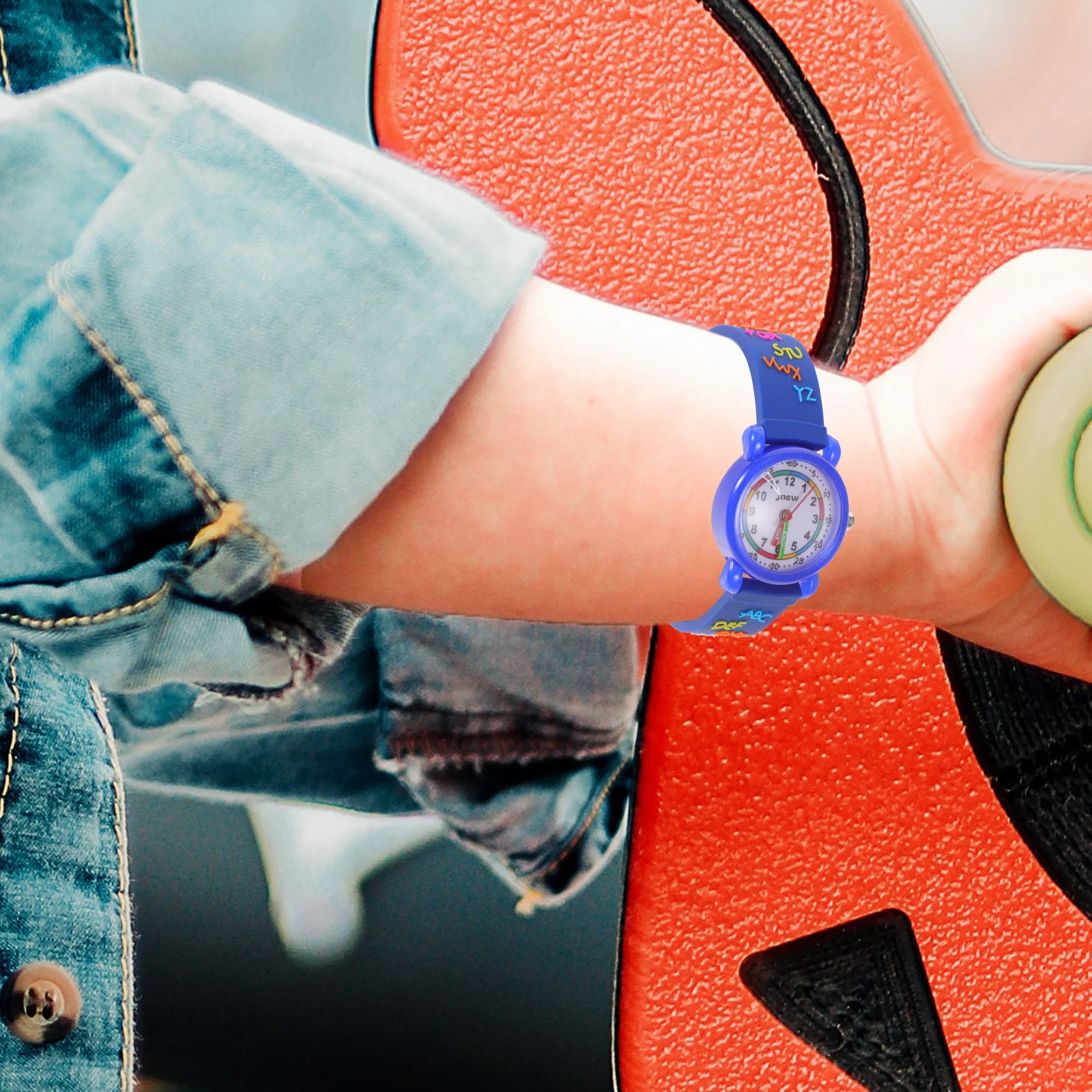 ساعة يد كرتونية ثلاثية الأبعاد مصنوعة من خليط معدني لملحقات التعلم في الوقت التعليمي خفيفة الوزن