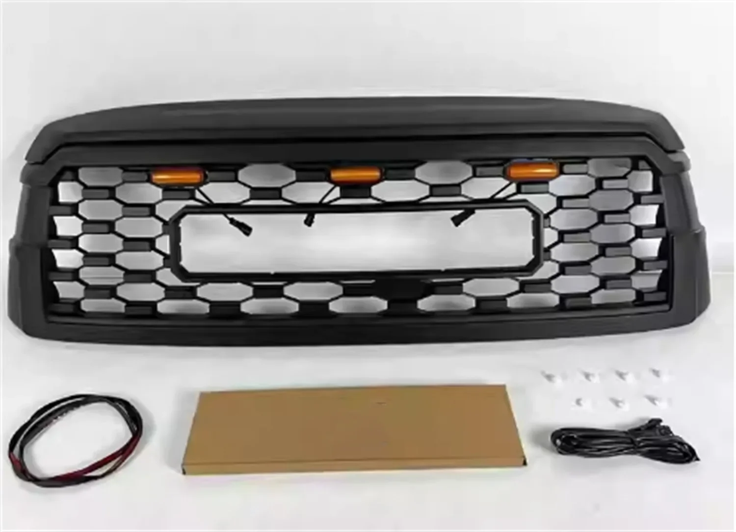 Car Front Bumper Grill Radiator Grille Racing Grill With LED  Turn signal Lamp for sequoia TRD