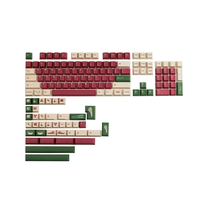 

142 Keys PBT Keycaps 5 Sides Dye Sub Cherry GMK Poke Rice for MX Gaming Mechanical Keyboard