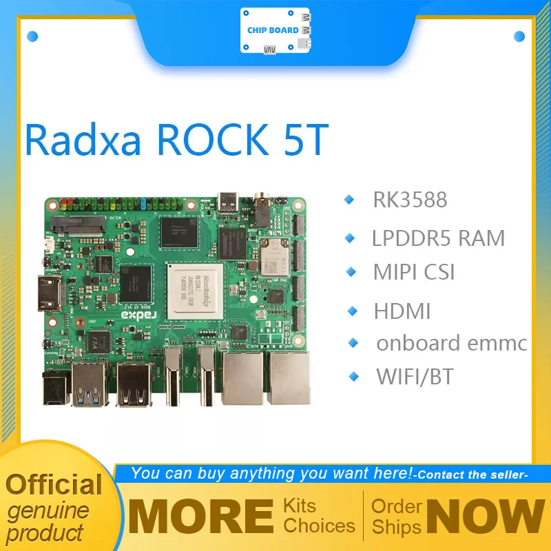 

Radxa Radxa ROCK 5T RK3588,rockchip, 8-ядерный процессор, два порта Ethernet 2,5G LPDDR5 промышленного класса