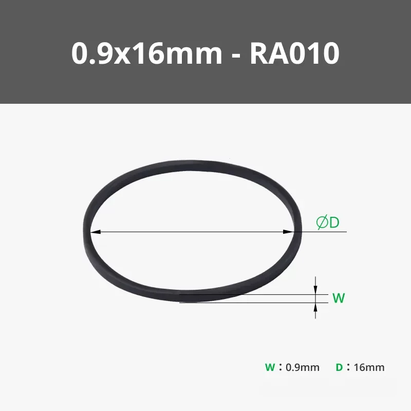 Original brand new 0.9x16mm black rubber band for Bambu lab Maker Treasure House 3D Printing Model Special standard parts