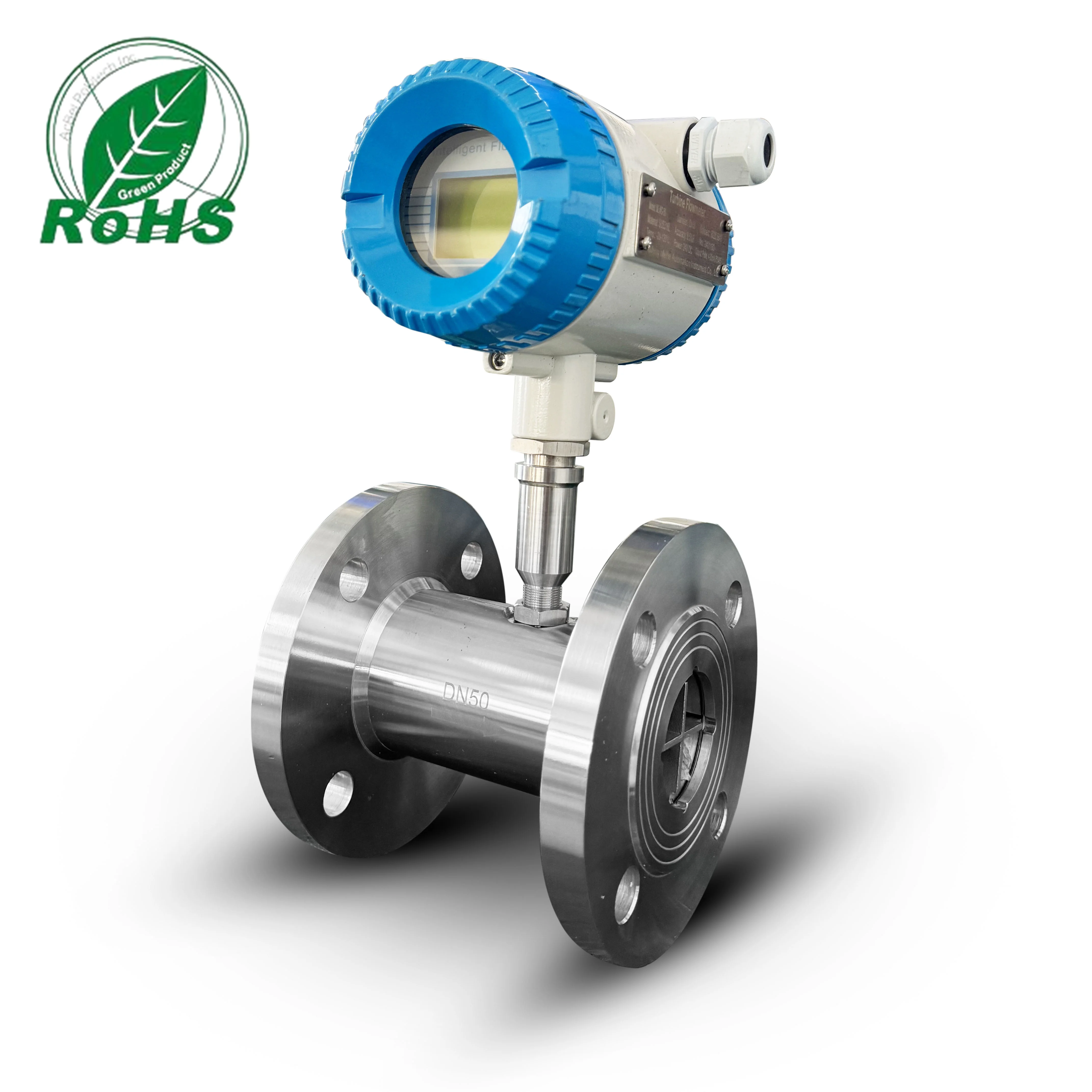Factory Digital Modbus RTU 4 Inch High Pressure RS485 Turbine Flowmeter Flange Connection Liquid Oil Fuel Water OEM