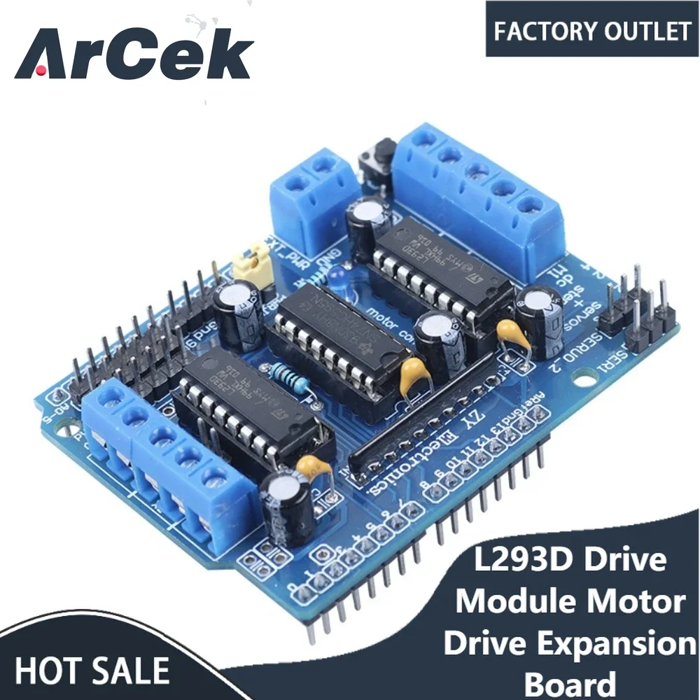 L293D L293 H-Bridge Motor Shield Stepper Driver Board Control Module Motor Drive Expansion Board for Arduino Mega2560