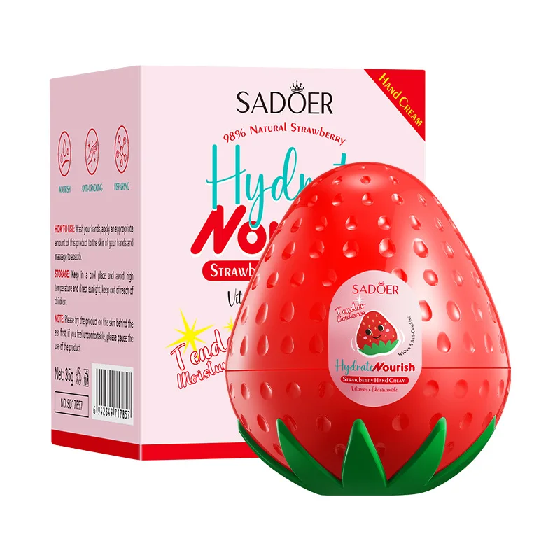 Hand Cream Moisturizing Nourishing Brightening Anti-Crack Strawberry Hand Cream Beauty Hands Korean Skin Care Products