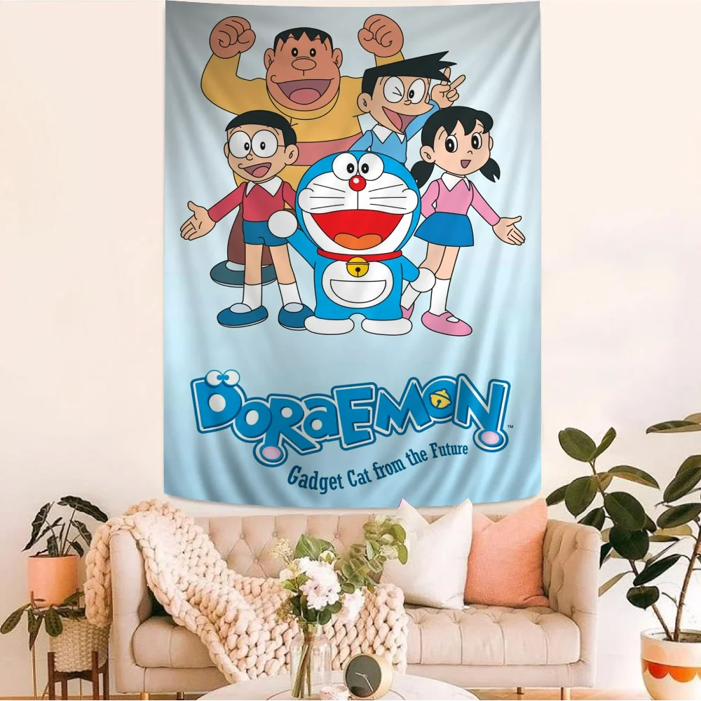 D-Doraemon Hippie Wall Hanging Tapestries Bohemian Wall Tapestries Mandala INS Home Decor