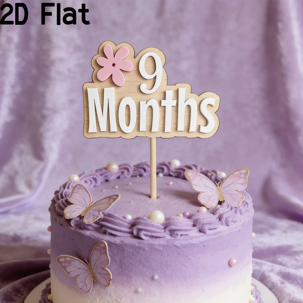 1 adorno de pastel de madera y acrílico con número personalizado y flor de margarita, ideal como regalo para el hogar, familia, amigos, bodas, cumpleaños, aniversarios, graduaciones