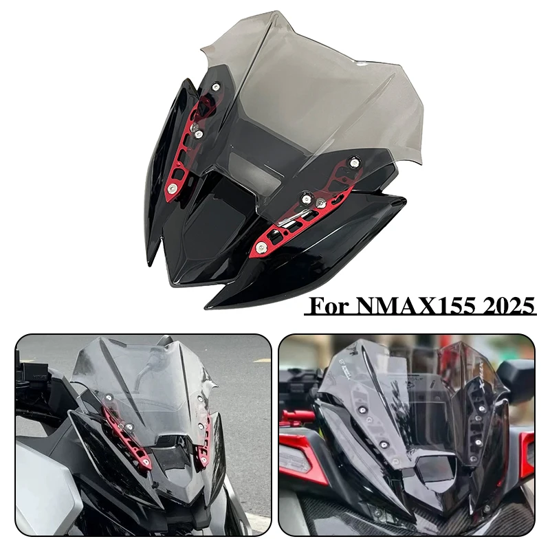 

NEW Windscreen FOR YAMAHA NMAX155 2025- Windshield Moto Sports Screen Wind Deflector Visor Accessories nmax 155