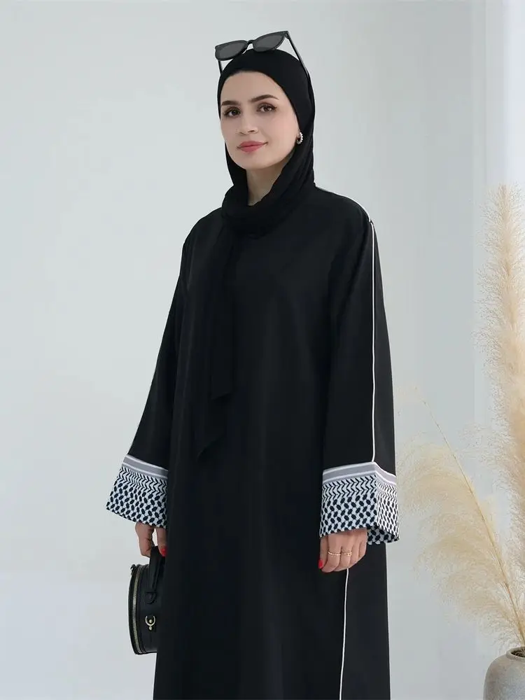 

Ramadan Eid Black Dubai Muslim Modest Kaftan Dress Abaya Islam Kebaya Caftan Marocain Abayas For Women Robe Femme Musulmane