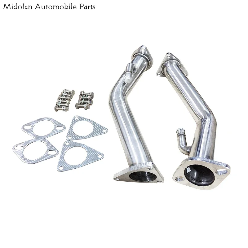 

Decat Catless Straight Exhaust Downpipe Test Pipes for 2009-2018 Nissan 370z Infiniti G37 - Performance Automobile Part
