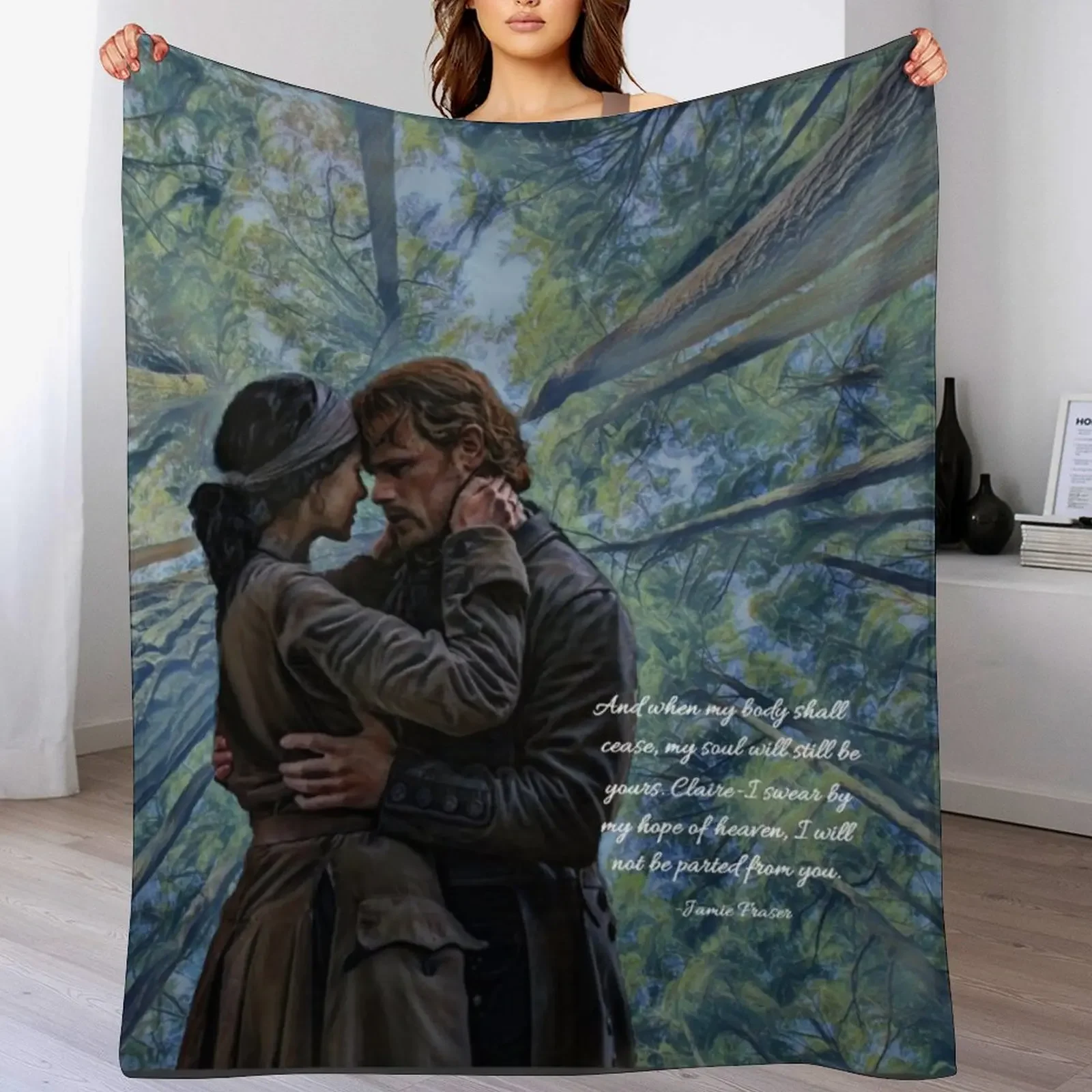 Jamie and Claire Fraser/Outlander quote Throw Blanket Sleeping Bag Decorative Sofa Picnic Soft Blankets