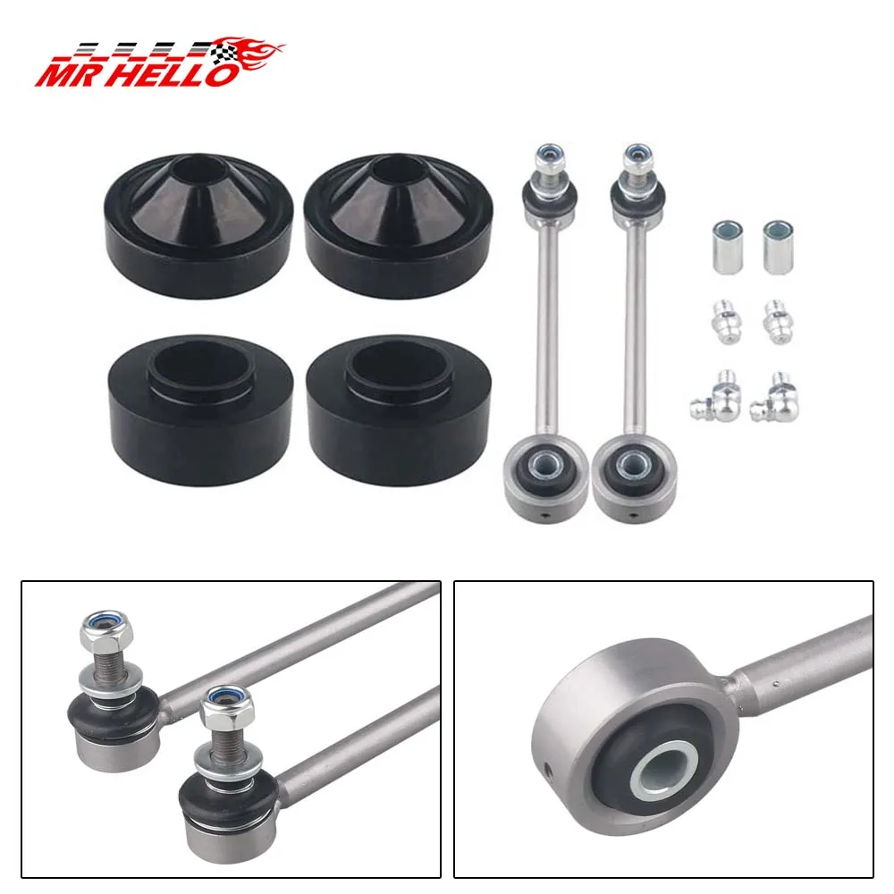 

Strut Spacers Leveling Set Reduce Vibration Spacer Lift Kit Replacement Metal for Wrangler JK 2007 to 2018